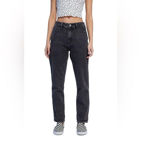 PacSun Denim - PacSun Black Mom Jeans 90s High Waisted Denim Jeans, Black Washed size 25